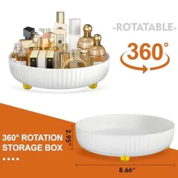 360° Rotating Storage Tray for Beauty and Toiletries