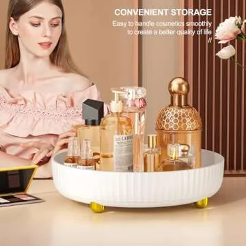 360° Rotating Storage Tray for Beauty and Toiletries
