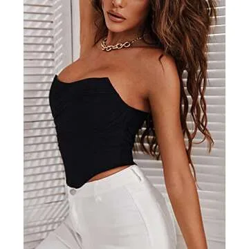 CORSKI Strapless Bustier - Chic Off-Shoulder Crop Top