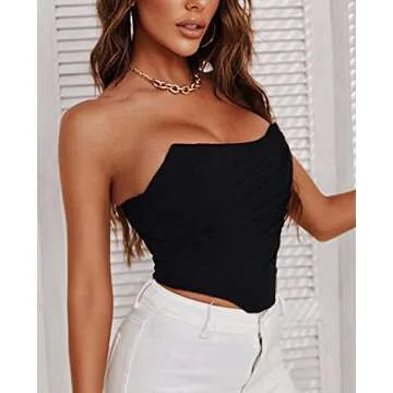 CORSKI Strapless Bustier - Chic Off-Shoulder Crop Top