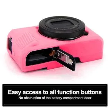 Easy Hood G7X Mark II Case G7X Camera Silicone Case, Soft Silicone Protective Cover for Canon Powershot G7X Mark II DSLR Camera (Pink)