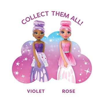 Sky Dancers 8-inch Butterfly Dancer Besties, 2 Dolls and Launchers, Pretend Play, Outdoor Toy, Kids Toys for Ages 5 Up by Just Play