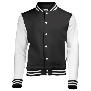 Stylish AWDis Unisex Varsity Jacket in Burgundy and Grey