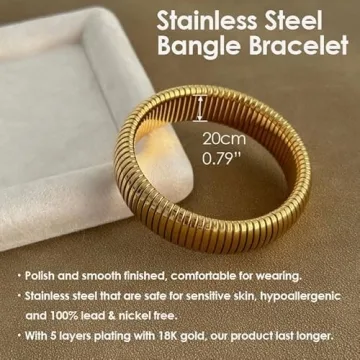 Buy ALTENEVIA Gold Plated Stretchy Bracelet for Women