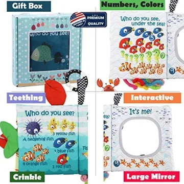 Bebe Mondo Fish Baby Crinkle Book for Early Learning