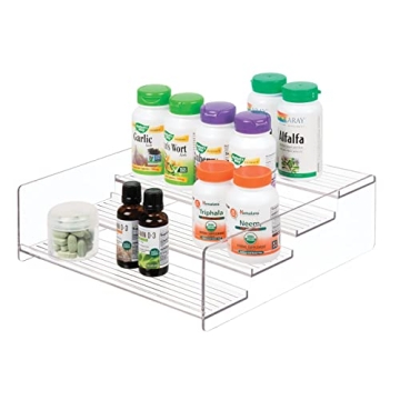 Clear 4-Tier Plastic Organizer Shelf - mDesign Home Solution