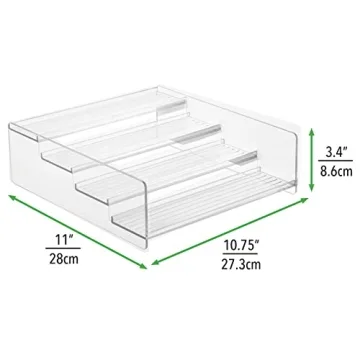 Clear 4-Tier Plastic Organizer Shelf - mDesign Home Solution