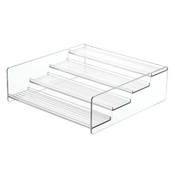 Clear 4-Tier Plastic Organizer Shelf - mDesign Home Solution