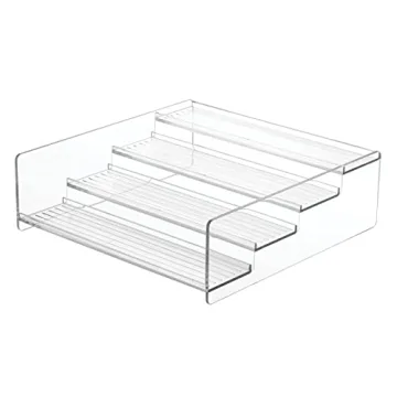 Clear 4-Tier Plastic Organizer Shelf - mDesign Home Solution