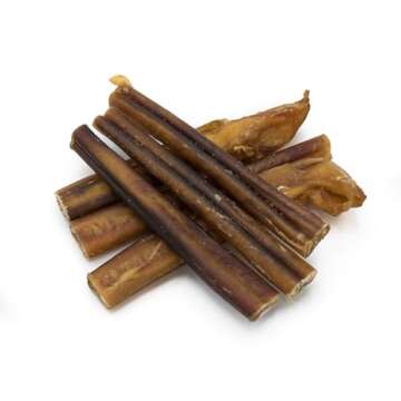 Best Bully Sticks 6 Inch Thick Bully Sticks - 18 Count (Pack of 1) - All Natural, Grass-Fed, Single Ingredient, Grain and Rawhide Free, Ideal for Big Breeds