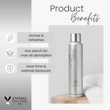 Kenra Platinum Dry Shampoo | Oil Absorbing Spray | Instantly Revives & Refreshes Hair | Saves Time & Extends Blowouts | All Hair Types | 5 oz