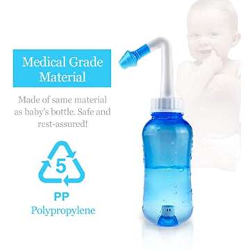 Waterpulse Neti Pot Sinus Rinsing,Nasal Wash Bottle Sinus Rinsing Bottle Cleaner Pressure Irrigation...