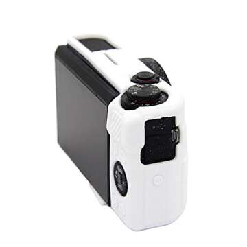 CEARI Camera Silicone Cover for Canon G7X Mark II - White