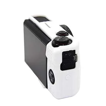 CEARI Camera Silicone Cover for Canon G7X Mark II - White