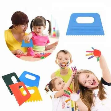 Vibrant 8 PCS Plastic Scraper Tools for Creative Kids