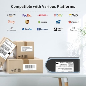 JADENS Bluetooth Thermal Label Printer - Compact & Versatile