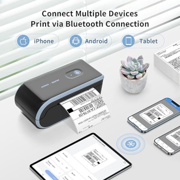 JADENS Bluetooth Thermal Label Printer - Compact & Versatile