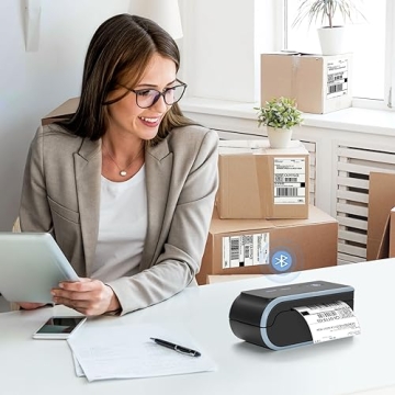 JADENS Bluetooth Thermal Label Printer - Compact & Versatile