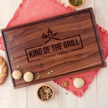 Forest Decor Personalized Cutting Board for Grill Lovers