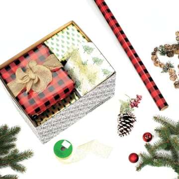 Bankers Box 10 Pack STOR/FILE Decorative Medium-Duty File Storage Boxes, FastFold, Lift-Off Lid, Letter/Legal, Black/White Brocade