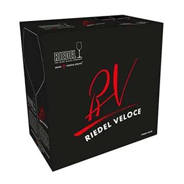 Riedel Veloce Pinot Noir/Nebbiolo Glasses (Set of 2) Bundle with Microfiber Polishing Cloth (2 Items)