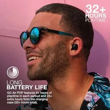 JLab Go Air Pop True Wireless Earbuds with Long Battery Life