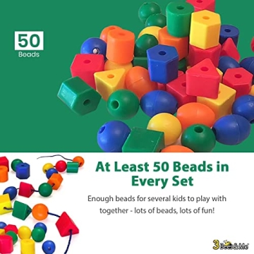 3 Bees & Me Jumbo Lacing Beads for Toddlers Ages 1-5
