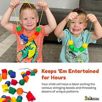 3 Bees & Me Jumbo Lacing Beads for Toddlers Ages 1-5