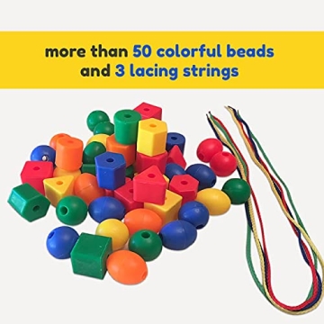 3 Bees & Me Jumbo Lacing Beads for Toddlers Ages 1-5