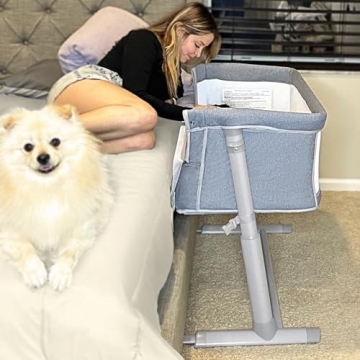 RONBEI Baby Bassinet, Bedside Sleeper,Baby Bed to Bed,Babies Crib Bed, Adjustable Portable Bed for I...