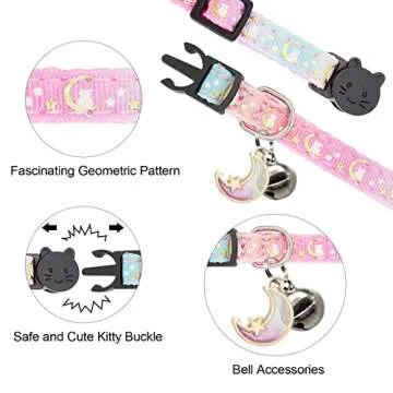 Giecooh Breakaway Cat Collar with Bells - Safe & Stylish