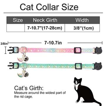 Giecooh Breakaway Cat Collar with Bells - Safe & Stylish