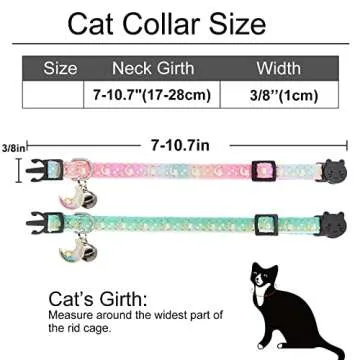 Giecooh Breakaway Cat Collar with Bells - Safe & Stylish