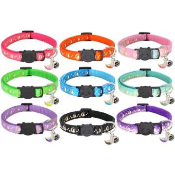 Giecooh Breakaway Cat Collar with Bells - Safe & Stylish