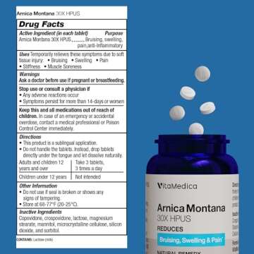 VitaMedica Arnica Montana 30X + Bromelain with Quercetin - Doctor Recommended Healing Formula