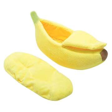 Hollypet Warm Small Pet Animals Bed Dutch Pig Hamster Cotton Nest Hedgehog Rat Chinchilla Guinea Habitat Mini House, Yellow Banana