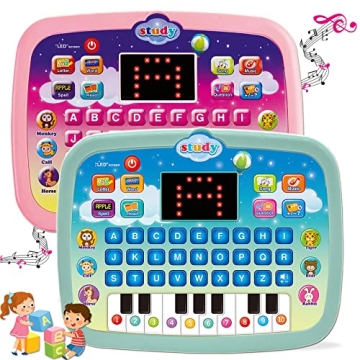 Kids Tablet Toddler Learning Pad with LED Screen for Alphabet, Numbers, Music, and Math Learning