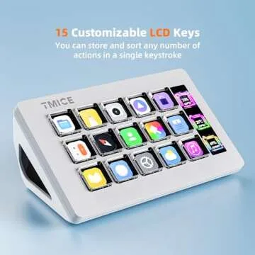 TMICE Stream Controller with 15 Customizable Keys for All Platforms