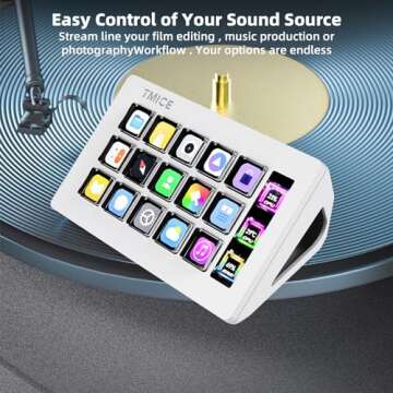 TMICE Stream Controller with 15 Customizable Keys for All Platforms