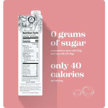 milkadamia Macadamia Milk - Unsweetened Vanilla - 32 Fl Oz (Pack of 6) - Lactose Free Milk, Vegan Sh...