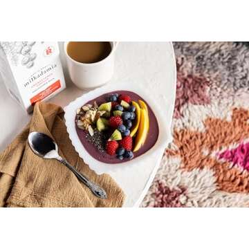 milkadamia Macadamia Milk - Unsweetened Vanilla - 32 Fl Oz (Pack of 6) - Lactose Free Milk, Vegan Shelf Stable Milk, Plant Based Non Dairy Milk, Organic Dairy Free Macadamia Nut Milk