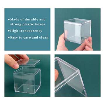 dedoot Clear Acrylic Boxes - 4 Pack Durable Storage Solution