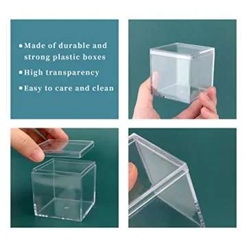 dedoot Clear Acrylic Boxes - 4 Pack Durable Storage Solution