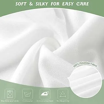 SOJOCK Wedding Arch Flowers Kit with White Fabric Drape