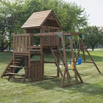 Swing-N-Slide Knightsbridge Wooden Swing Set for Kids