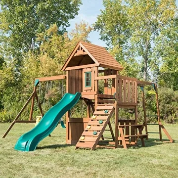 Swing-N-Slide Knightsbridge Wooden Swing Set for Kids