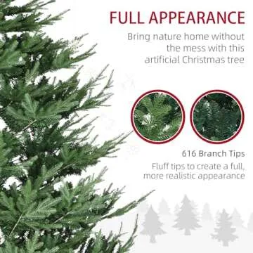 HOMCOM 9 Foot Artificial Christmas Tree for Stunning Holiday Decor