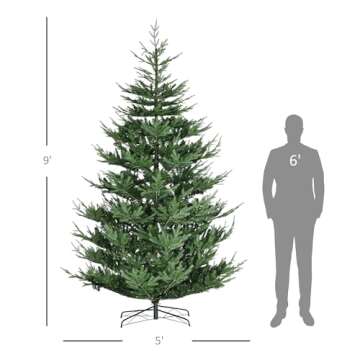 HOMCOM 9 Foot Artificial Christmas Tree for Stunning Holiday Decor