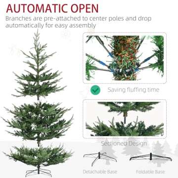 HOMCOM 9 Foot Artificial Christmas Tree for Stunning Holiday Decor