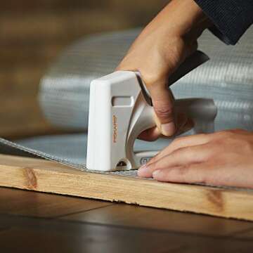 Fiskars 132460-1001 Crafts Precision Staple Gun, White/Grey